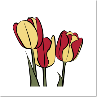 Tulip Flower Illustration Posters and Art